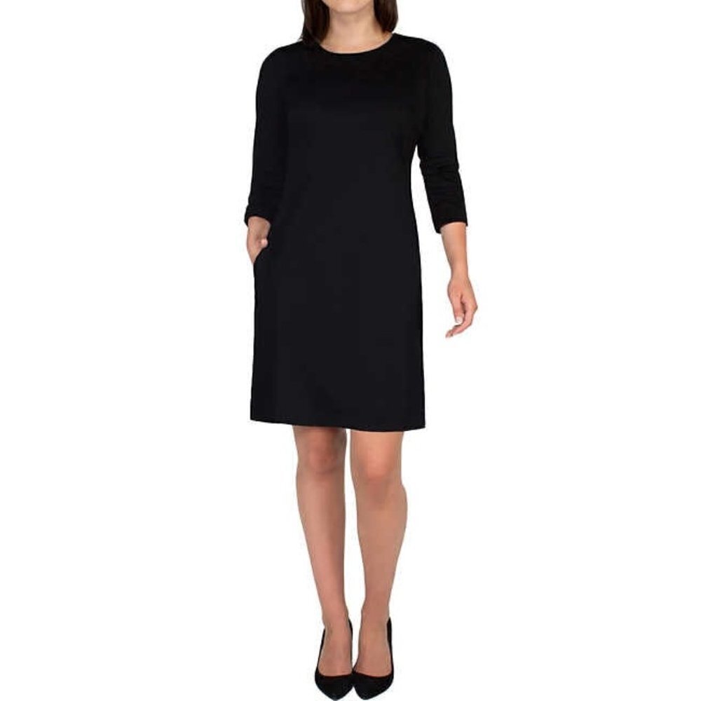 NWT - Nicole Miller Black Ladies' ¾ Sleeve Dress - Size L